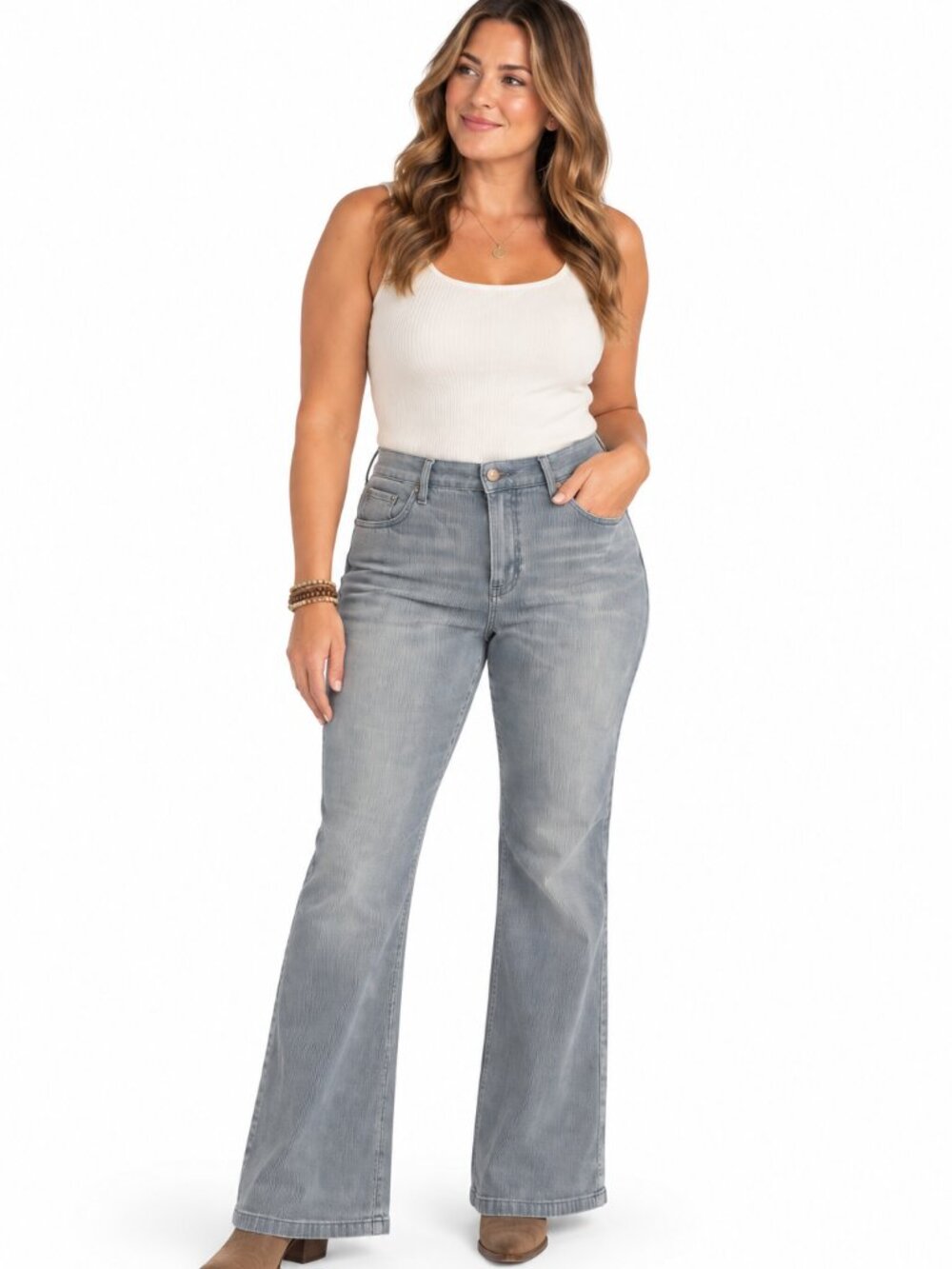 Idyllwind Gypsy High Rise Flare Corduroy Pants Womens 16 34L Blue NWT